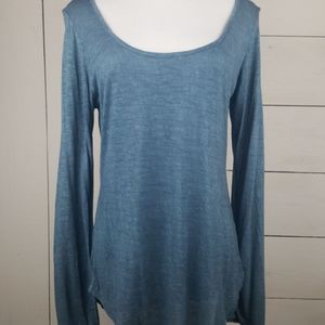 {Sweet Claire} M Indigo Long Sleeve Top
